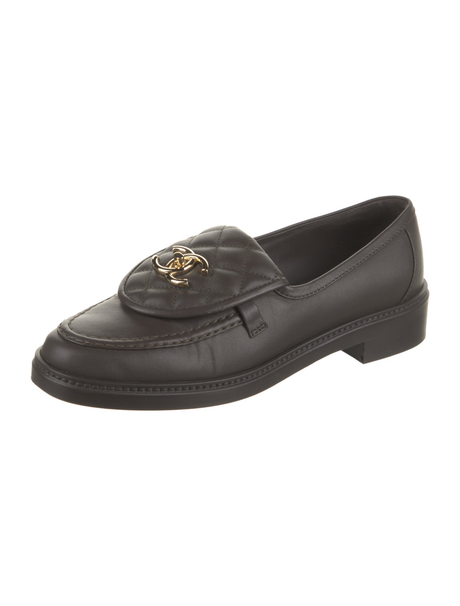 Chanel 2025 Interlocking CC Logo Loafers