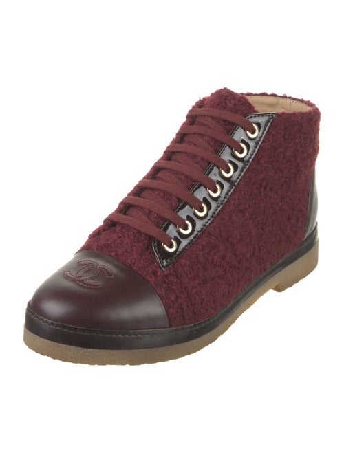 Chanel Interlocking CC Logo Tweed Sneakers