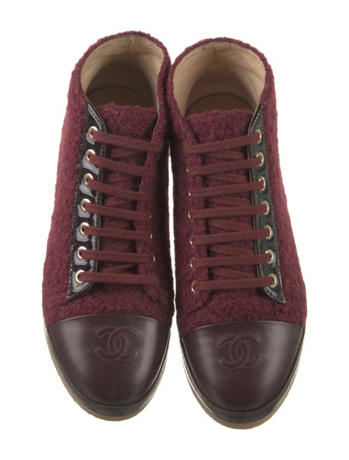 Chanel Interlocking CC Logo Tweed Sneakers