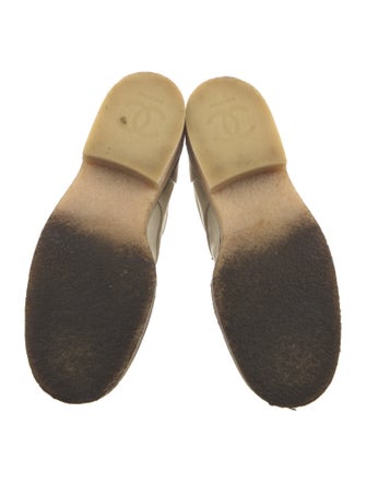 Chanel Interlocking CC Logo Leather Lace-Up Boots