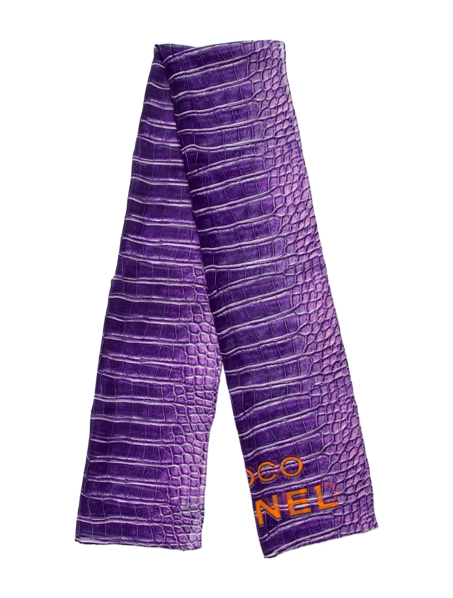 Chanel 'Croco Chanel' Silk Scarf