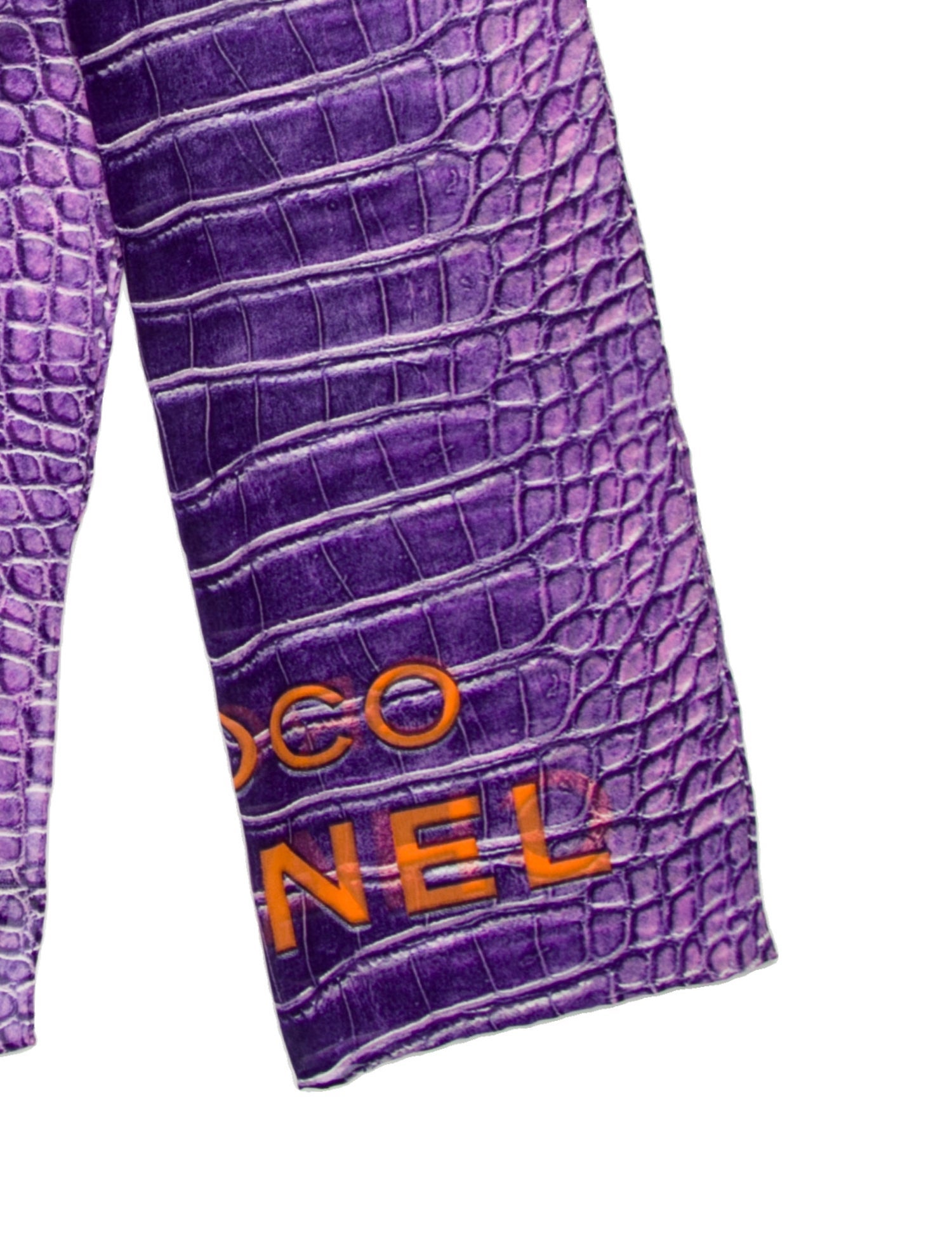 Chanel 'Croco Chanel' Silk Scarf