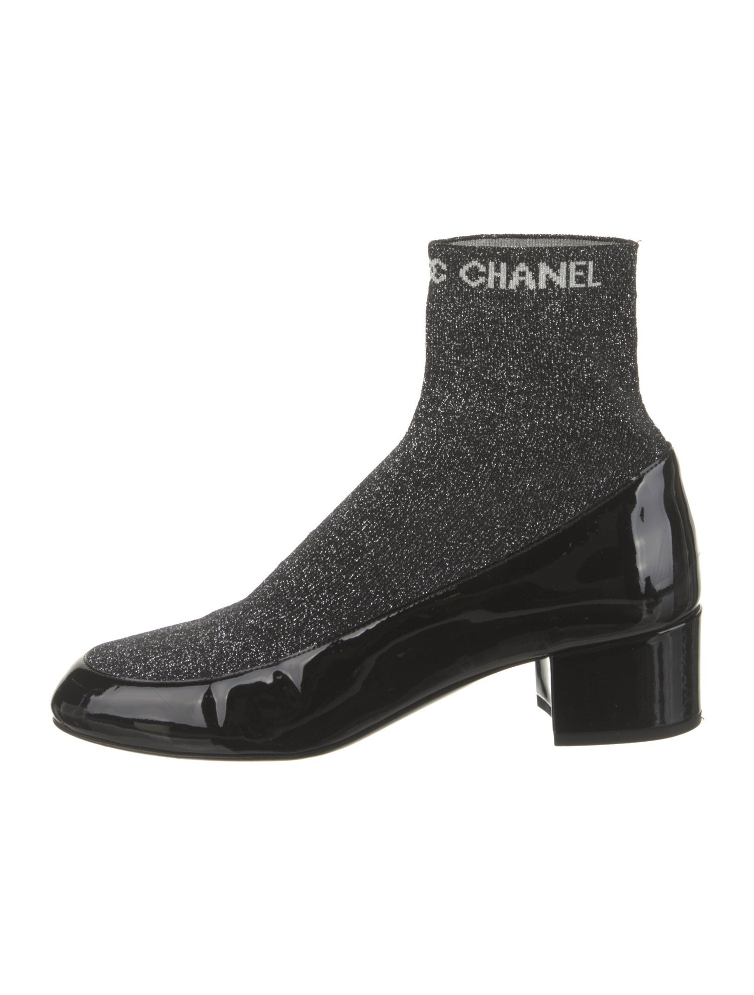 Chanel 2017 Interlocking CC Logo Sock Boots