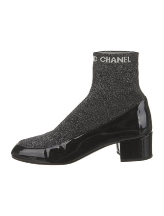 Chanel 2017 Interlocking CC Logo Sock Boots