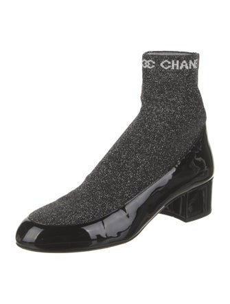 Chanel 2017 Interlocking CC Logo Sock Boots