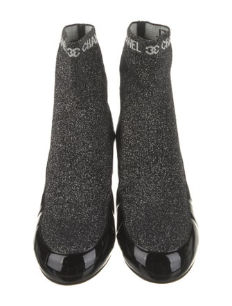 Chanel 2017 Interlocking CC Logo Sock Boots