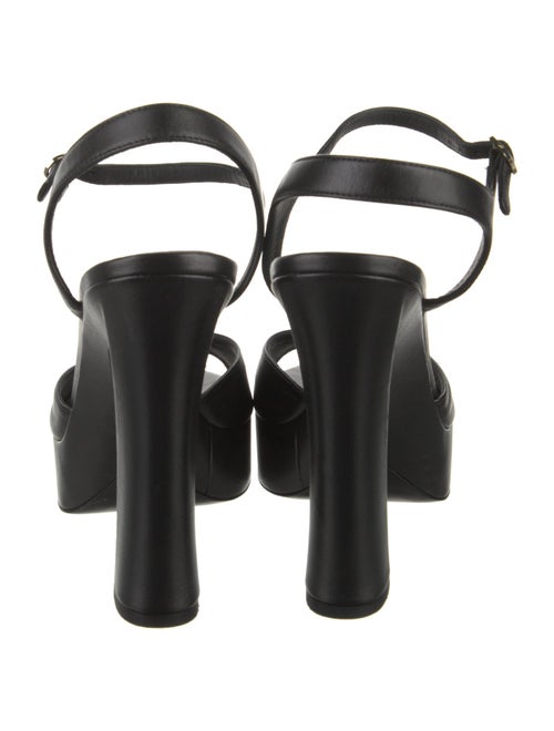 Chanel Interlocking CC Logo Leather Sandals