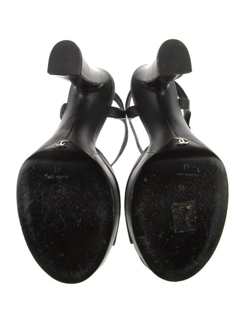 Chanel Interlocking CC Logo Leather Sandals