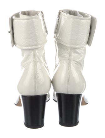 Chanel Interlocking CC Logo Patent Leather Boots