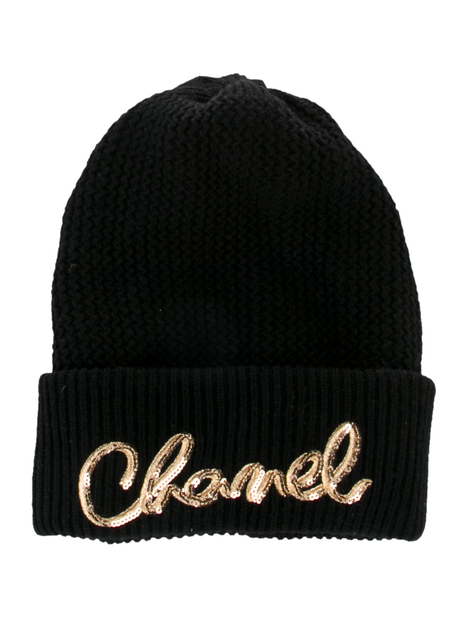 Chanel 2022 Cashmere Sequin Beanie
