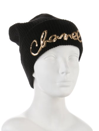 Chanel 2022 Cashmere Sequin Beanie