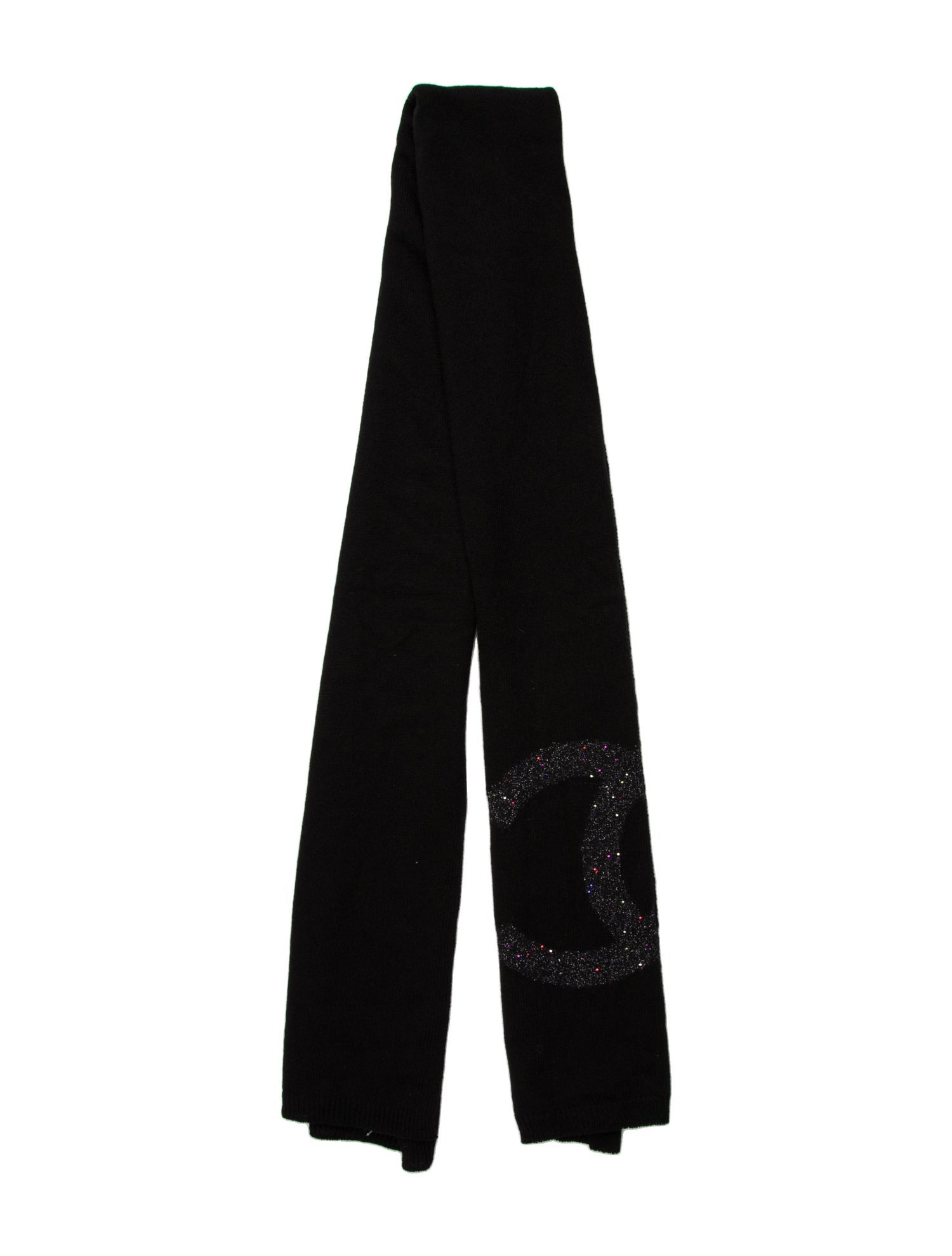 Chanel Cashmere Interlocking CC Logo Scarf