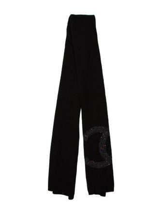 Chanel Cashmere Interlocking CC Logo Scarf