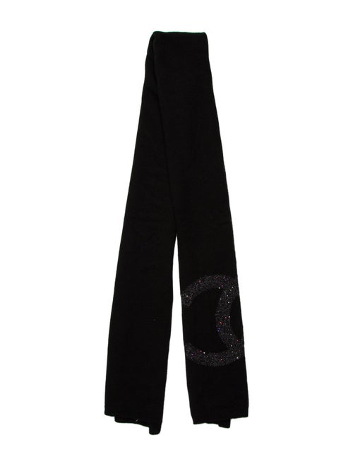 Chanel Cashmere Interlocking CC Logo Scarf