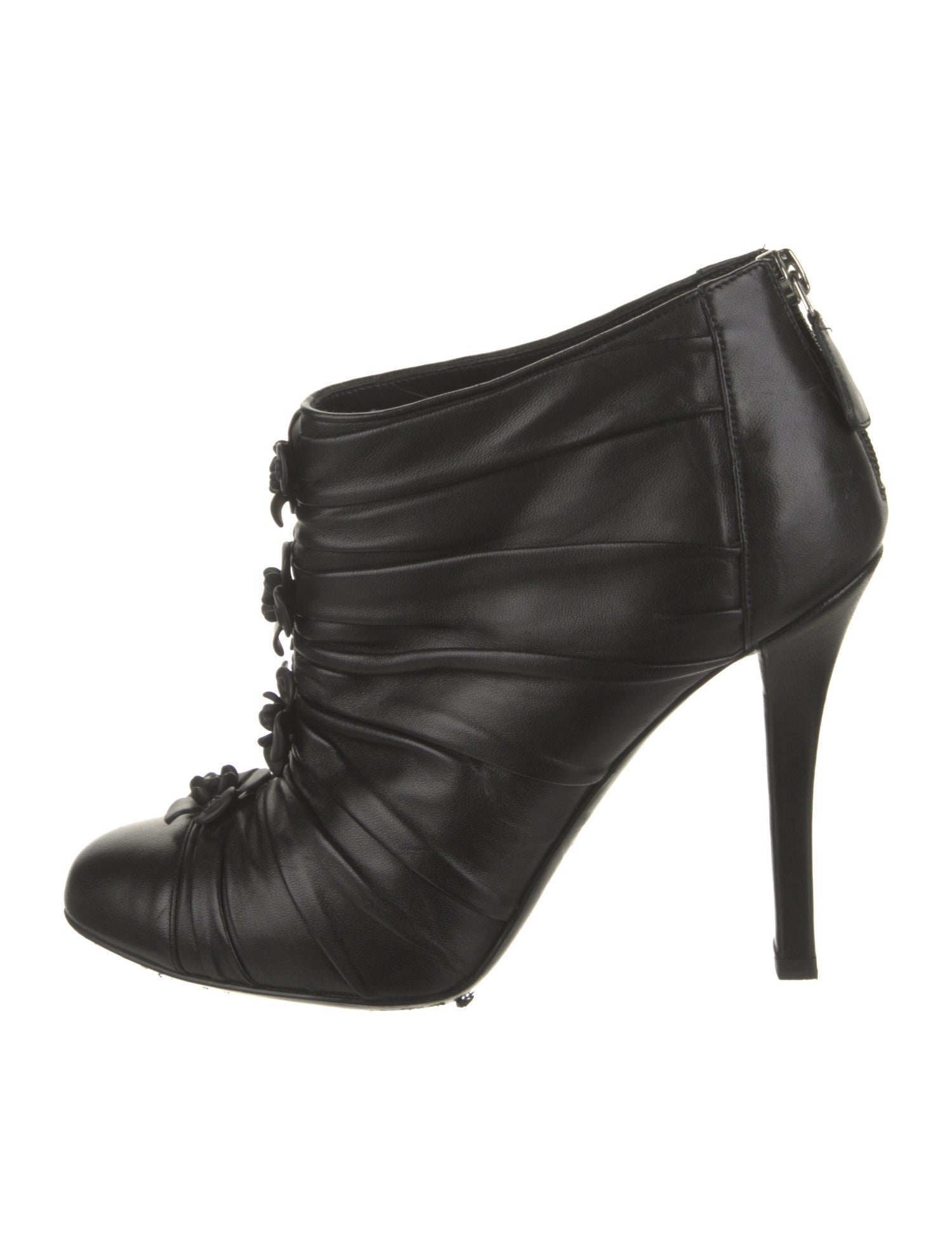 Chanel 2012 Interlocking CC Logo Lace-Up Boots