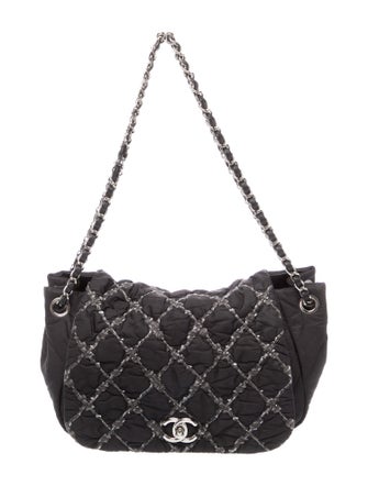 Chanel Tweed Stitch Bubble Accordion Flap Bag
