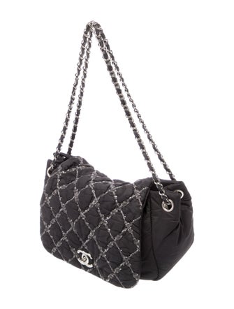 Chanel Tweed Stitch Bubble Accordion Flap Bag
