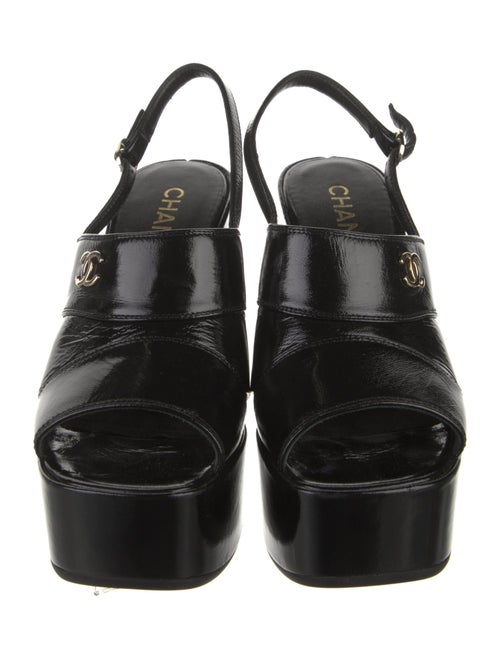 Chanel 2023 Interlocking CC Logo Slingback Sandals