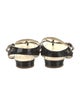 Chanel Interlocking CC Logo Patent Leather Sandals