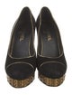Chanel Interlocking CC Logo Suede Pumps