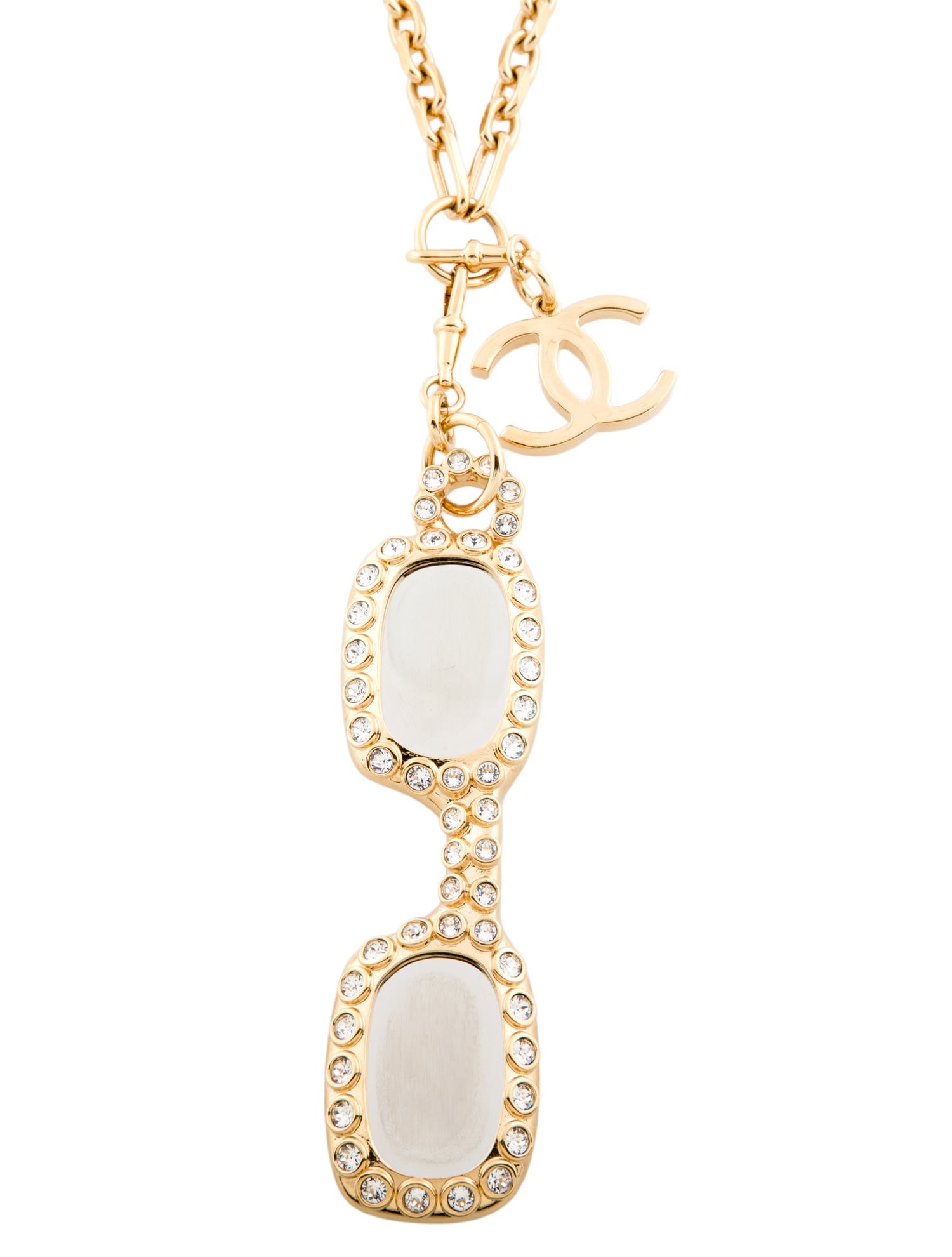 Chanel 2024 Strass & Mirror Pendant Necklace