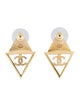 Chanel 2024 Strass CC Drop Earrings