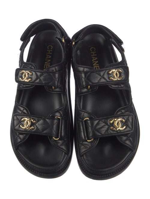 Chanel 2024 Interlocking CC Logo Slingback Sandals