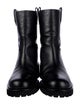 Chanel Interlocking CC Logo Leather Moto Boots