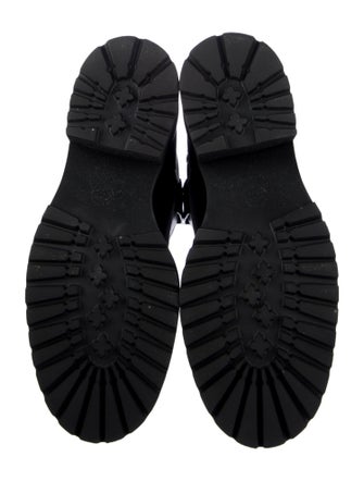 Chanel Interlocking CC Logo Leather Moto Boots