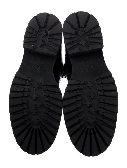 Chanel Interlocking CC Logo Leather Moto Boots