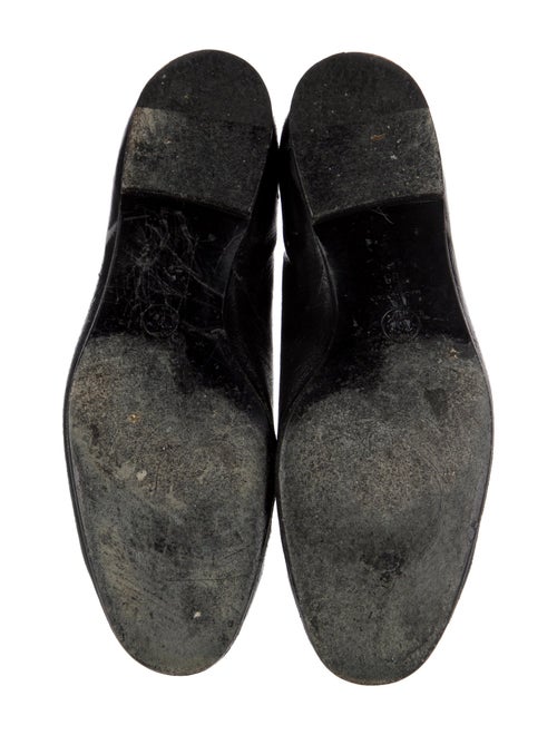 Chanel Interlocking CC Logo Leather Loafers