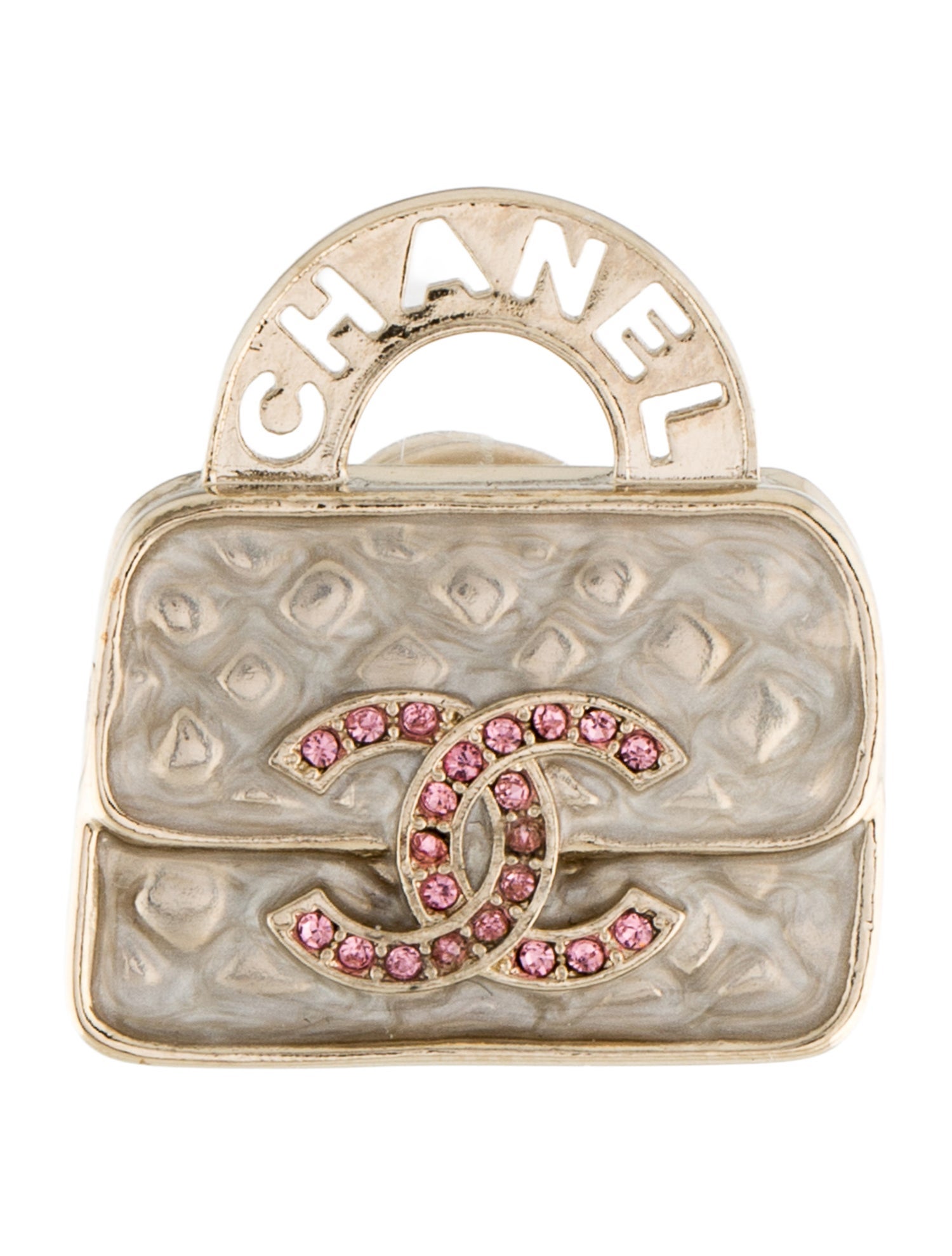 Chanel 2024 Strass & Enamel CC Purse Brooch