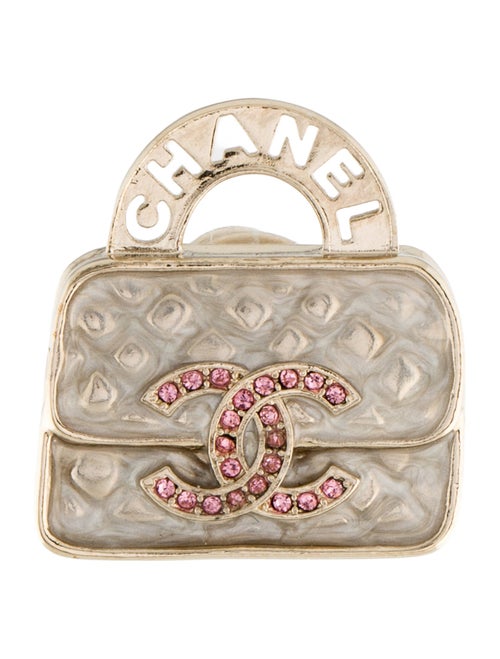 Chanel 2024 Strass & Enamel CC Purse Brooch
