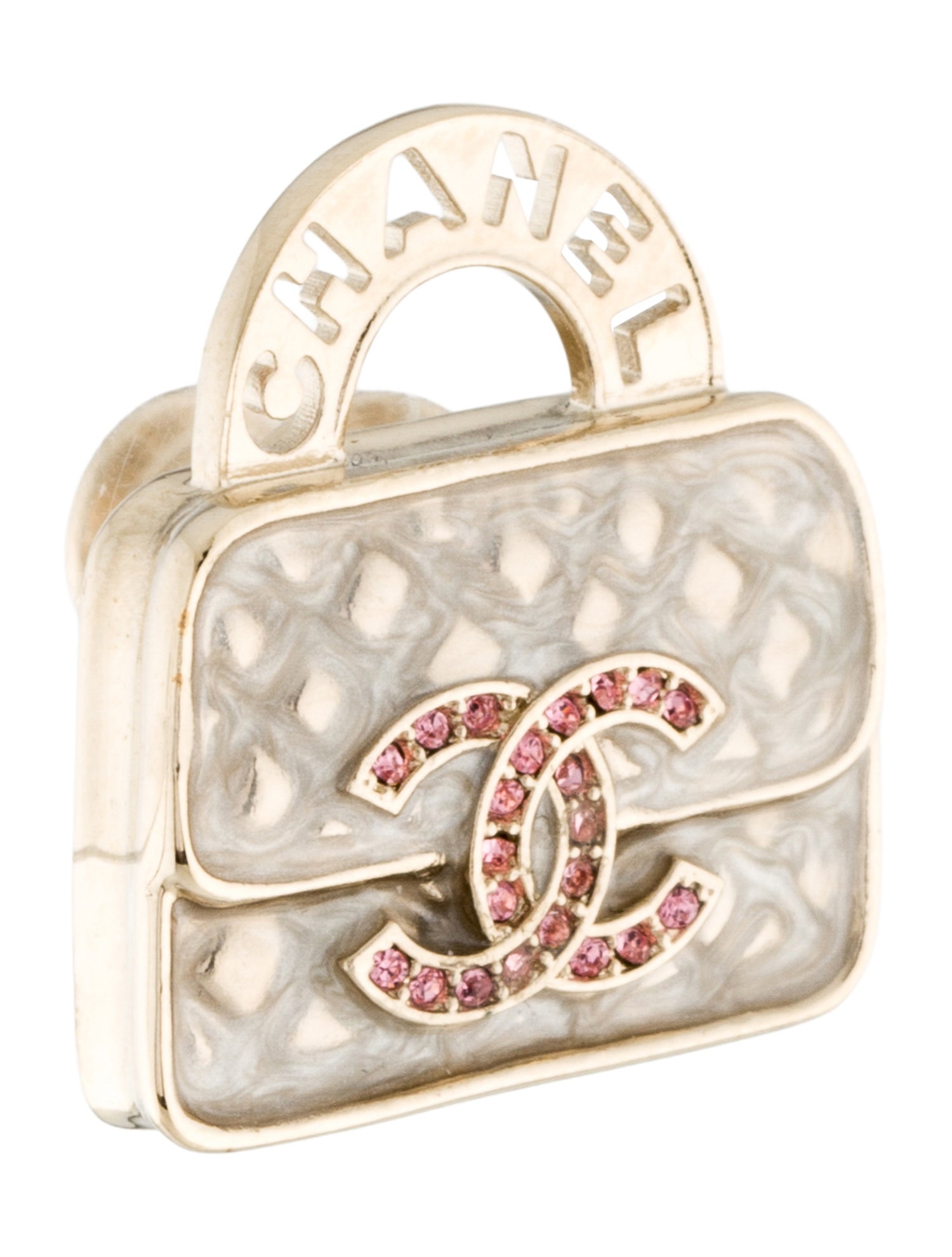 Chanel 2024 Strass & Enamel CC Purse Brooch