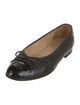 Chanel Interlocking CC Logo Leather Ballet Flats