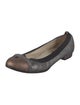 Chanel Interlocking CC Logo Leather Ballet Flats