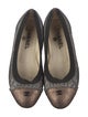 Chanel Interlocking CC Logo Leather Ballet Flats