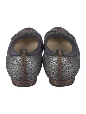 Chanel Interlocking CC Logo Leather Ballet Flats