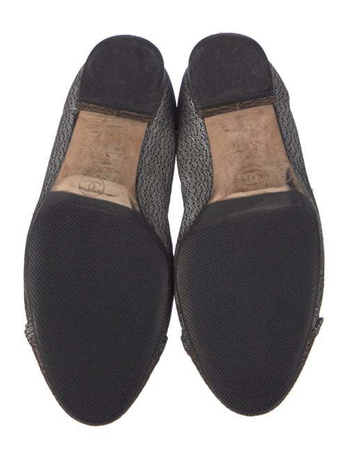 Chanel Interlocking CC Logo Leather Ballet Flats