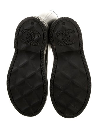 Chanel Interlocking CC Logo Rubber Rain Boots