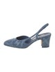 Chanel Denim Printed Slingback Pumps