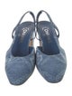Chanel Denim Printed Slingback Pumps