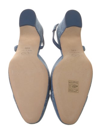 Chanel Denim Printed Slingback Pumps