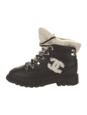 Chanel 2019 Interlocking CC Logo Combat Boots
