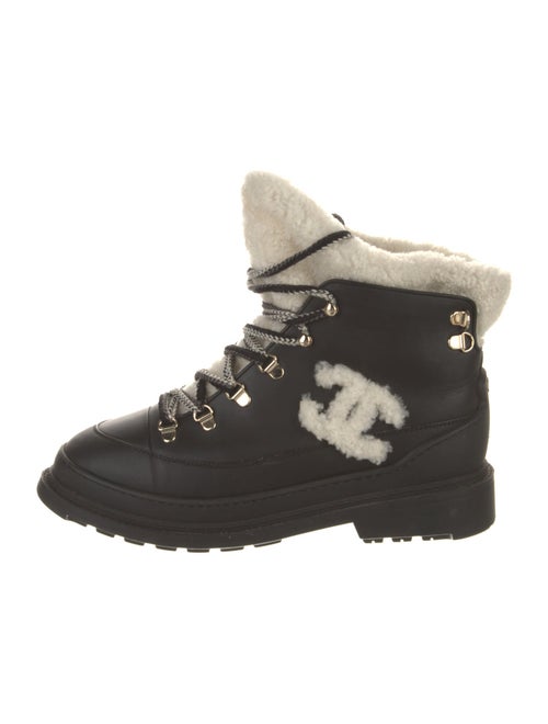 Chanel 2019 Interlocking CC Logo Combat Boots
