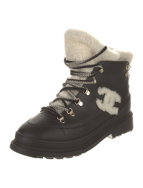 Chanel 2019 Interlocking CC Logo Combat Boots