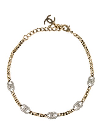 Chanel Strass CC Choker Necklace