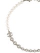 Chanel 2023 Faux Pearl & Strass CC Choker Necklace