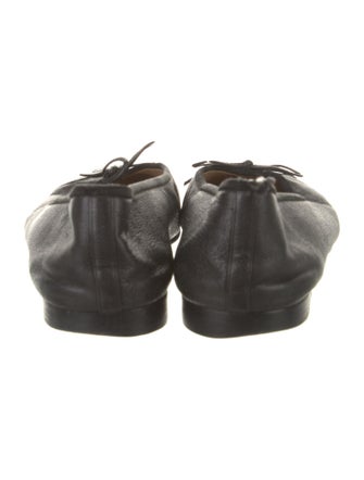 Chanel Interlocking CC Logo Leather Ballet Flats