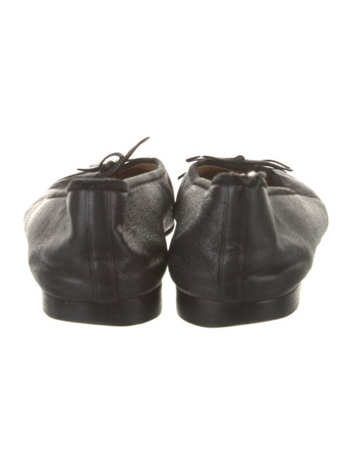Chanel Interlocking CC Logo Leather Ballet Flats